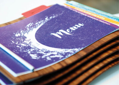 Nahaufnahme Menükarten